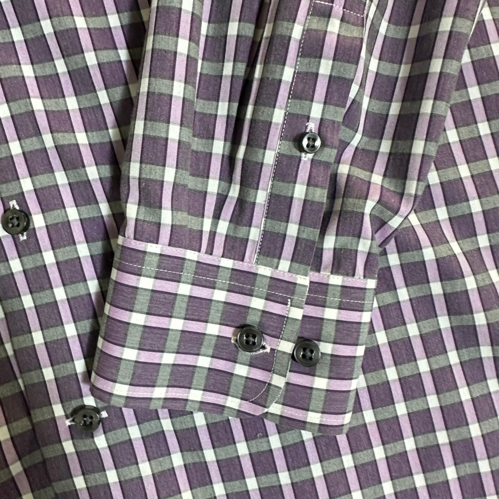 Egara No Iron Plaid Men's 2XLT Button Down Long Sleeve Preppy Colligiate - Picture 3 of 7